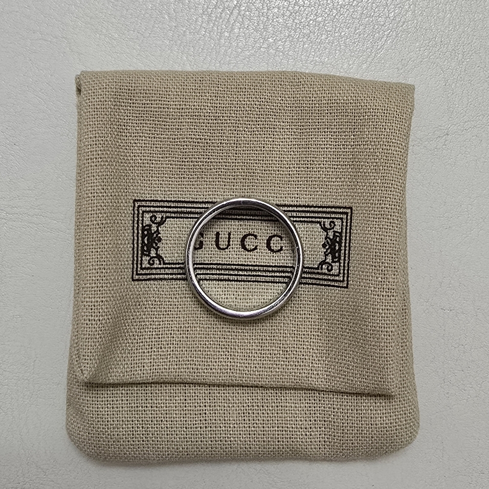 Unisex Gucci Blind For Love Silver Band Ring Size   9 US - Picture 11 of 12
